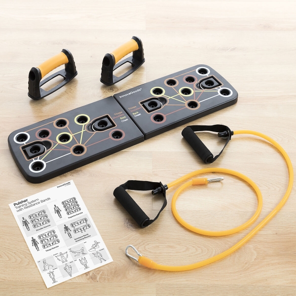 placa pentru flotari placa fitness cu benzi de rezistenta - cadouri barbati