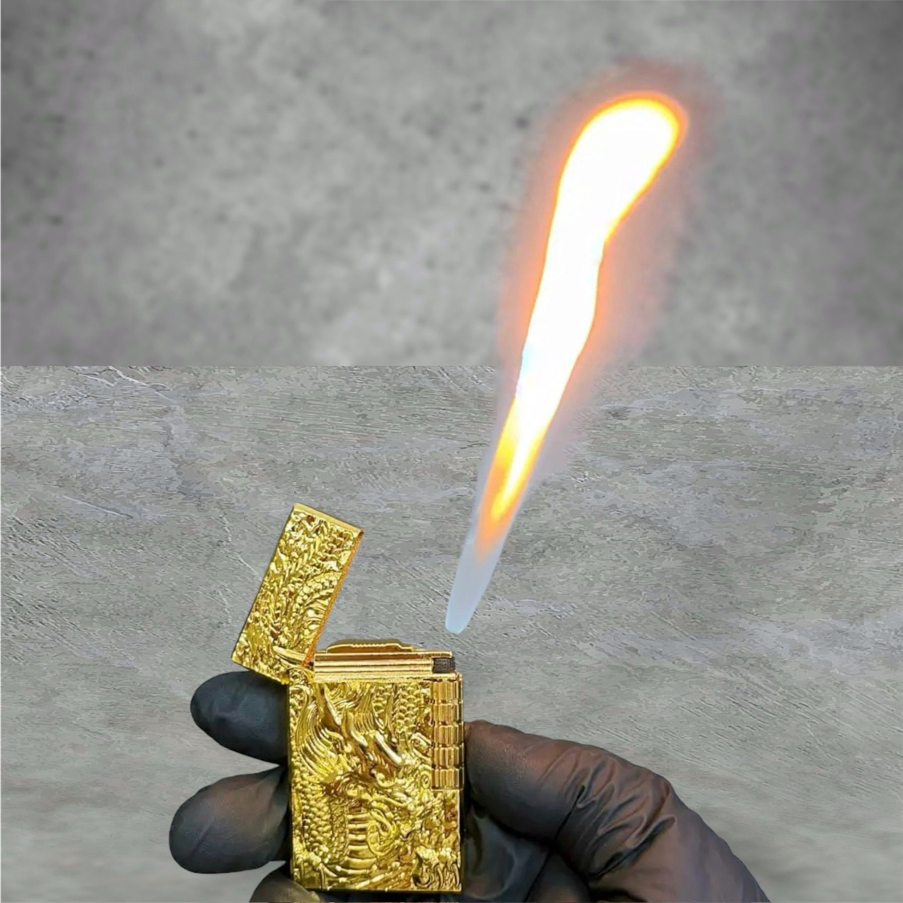 bricheta cu gaz cu model dragon - cadouri barbati