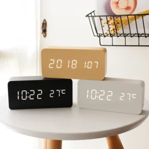 ceas electronic de masa digital din lemn - cadouri barbati