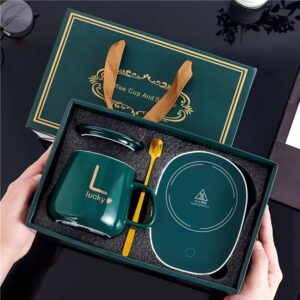 cadouri barbati - set cana din ceramica cu incalzitor cu lingura si incarcator